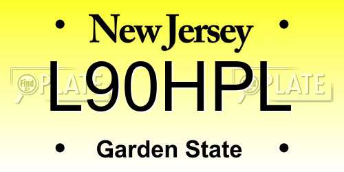 L90HPL New Jersey License Plate