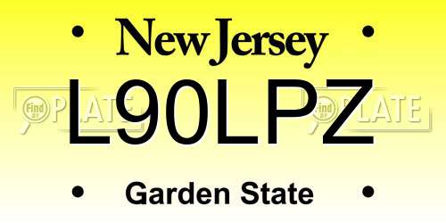 L90LPZ New Jersey License Plate