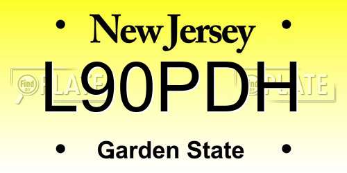 L90PDH New Jersey License Plate