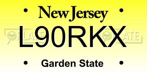 L90RKX New Jersey License Plate