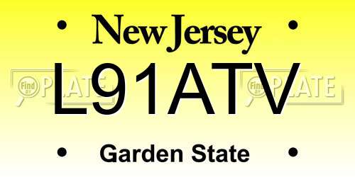 L91ATV New Jersey License Plate