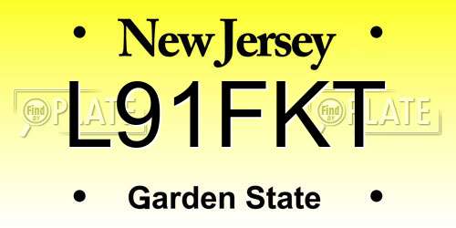 L91FKT New Jersey License Plate