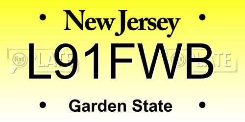 L91FWB New Jersey License Plate
