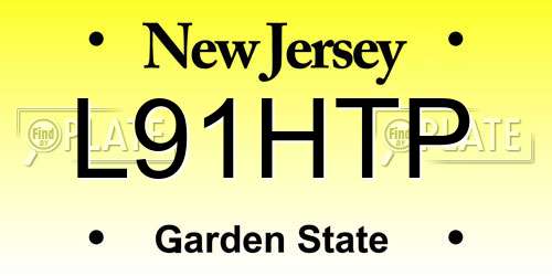 L91HTP New Jersey License Plate