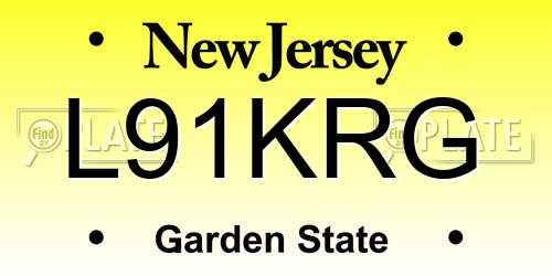 L91KRG New Jersey License Plate