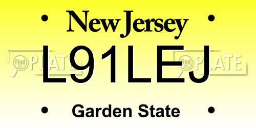 L91LEJ New Jersey License Plate