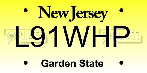 L91WHP New Jersey License Plate