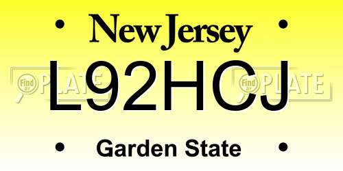 L92HCJ New Jersey License Plate