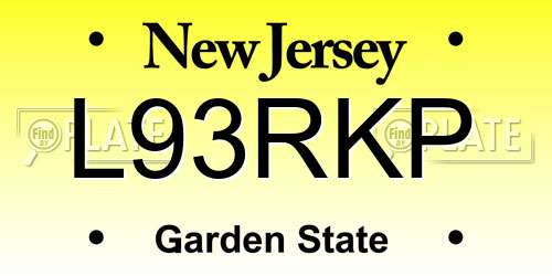 L93RKP New Jersey License Plate