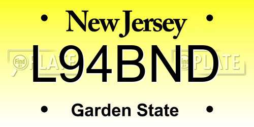 L94BND New Jersey License Plate