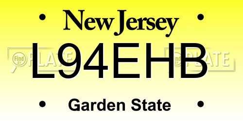 L94EHB New Jersey License Plate