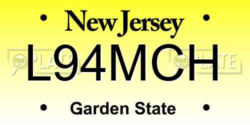L94MCH New Jersey License Plate