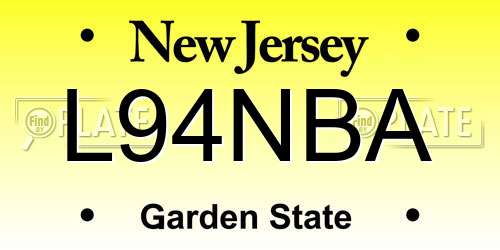 L94NBA New Jersey License Plate
