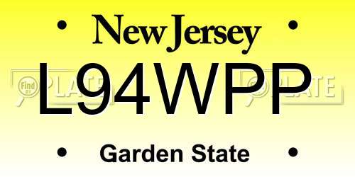 L94WPP New Jersey License Plate