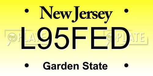 L95FED New Jersey License Plate