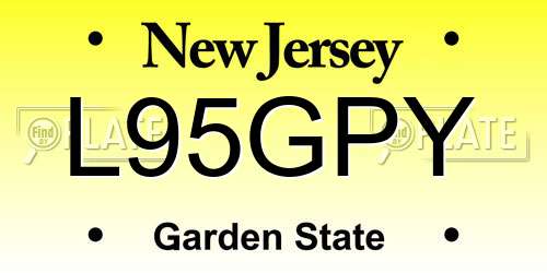 L95GPY New Jersey License Plate