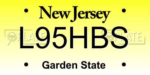 L95HBS New Jersey License Plate