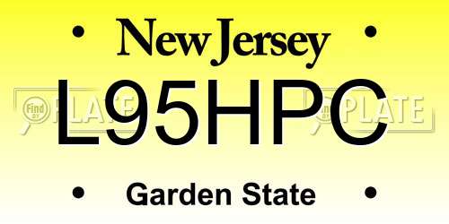 L95HPC New Jersey License Plate
