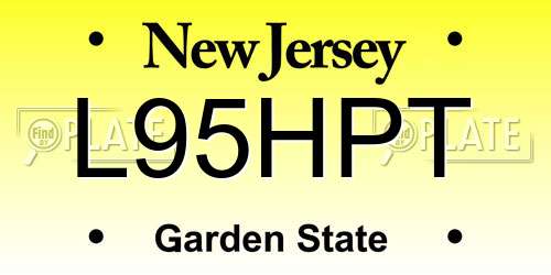 L95HPT New Jersey License Plate