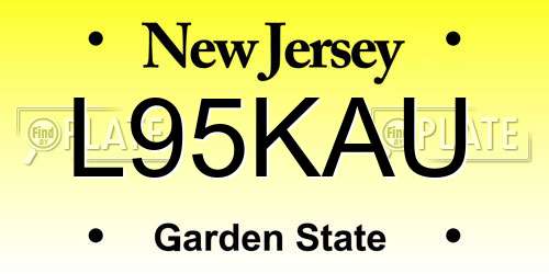 L95KAU New Jersey License Plate