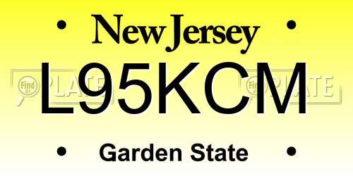 L95KCM New Jersey License Plate