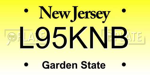L95KNB New Jersey License Plate