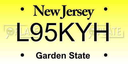 L95KYH New Jersey License Plate
