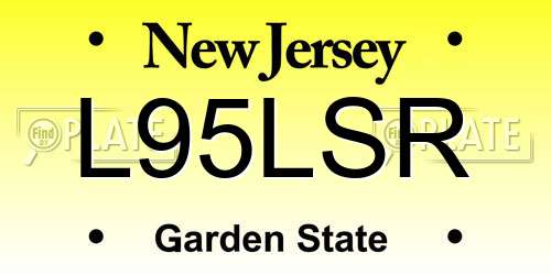 L95LSR New Jersey License Plate