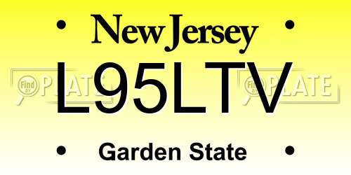 L95LTV New Jersey License Plate