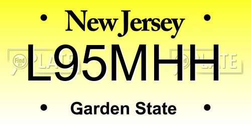 L95MHH New Jersey License Plate