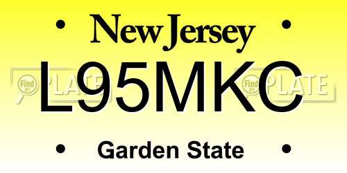 L95MKC New Jersey License Plate