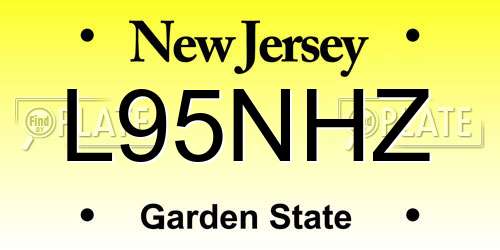 L95NHZ New Jersey License Plate