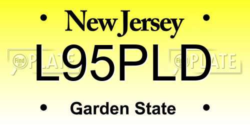 L95PLD New Jersey License Plate