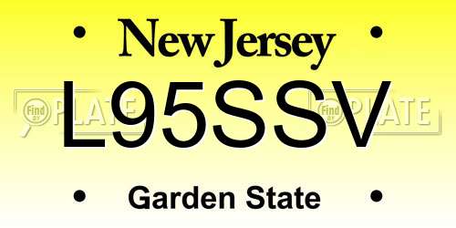L95SSV New Jersey License Plate