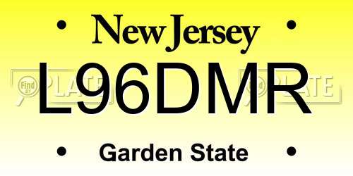 L96DMR New Jersey License Plate