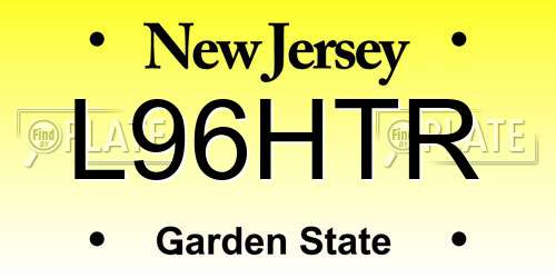 L96HTR New Jersey License Plate