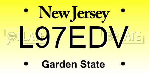 L97EDV New Jersey License Plate