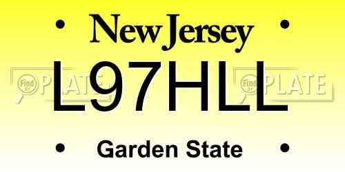 L97HLL New Jersey License Plate