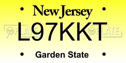 L97KKT New Jersey License Plate