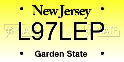 L97LEP New Jersey License Plate