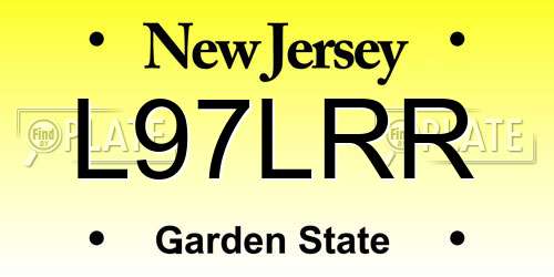 L97LRR New Jersey License Plate