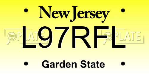 L97RFL New Jersey License Plate
