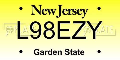 L98EZY New Jersey License Plate