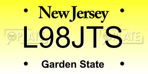 L98JTS New Jersey License Plate