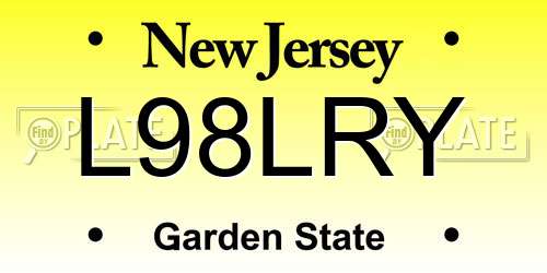 L98LRY New Jersey License Plate
