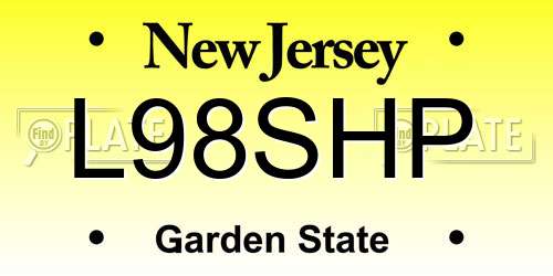 L98SHP New Jersey License Plate