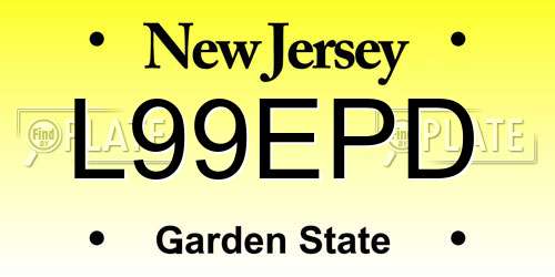 L99EPD New Jersey License Plate