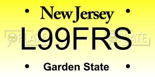 L99FRS New Jersey License Plate