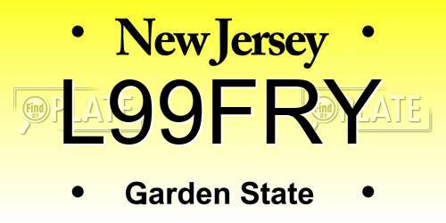 L99FRY New Jersey License Plate