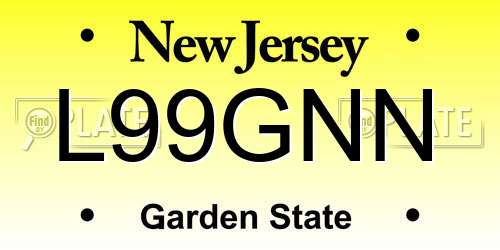 L99GNN New Jersey License Plate